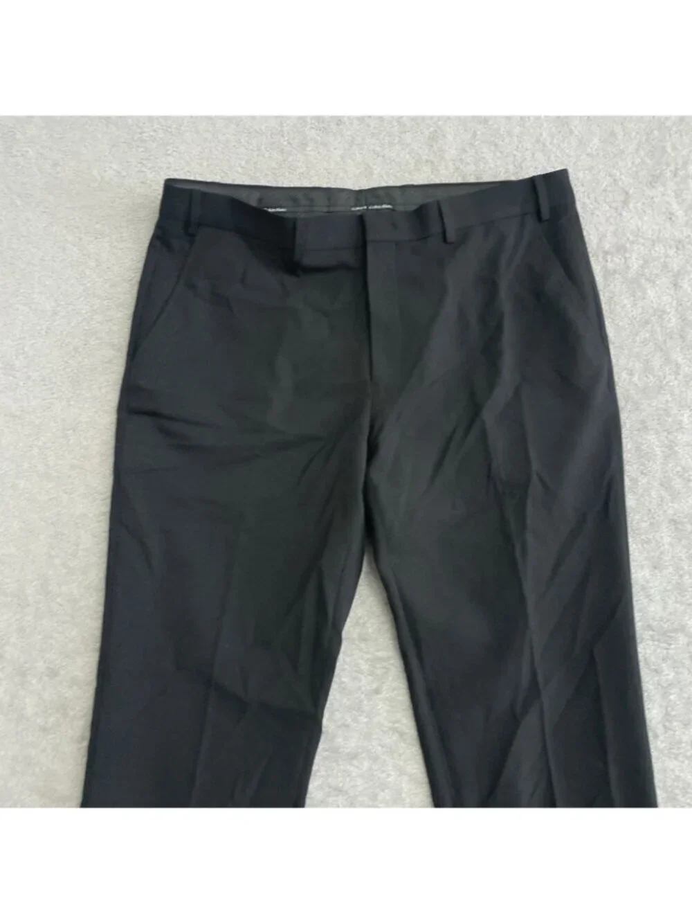Calvin Klein Men's 36W X 30L Black Dress Pants Slim Fit Polyester Blend M1047